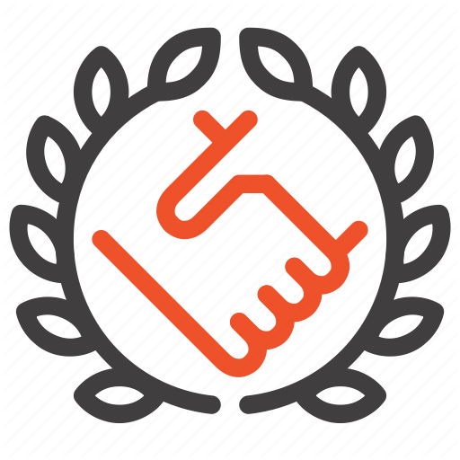 512x512 Agreement, Deal, Global, Handshake, International, Laurel, Wreath Icon