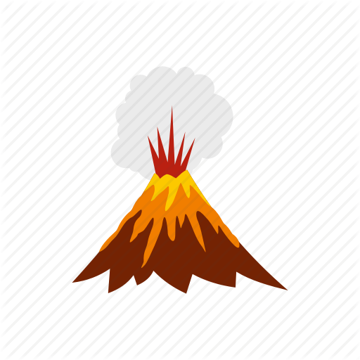 512x512 Eruption, Hot, Lava, Mountain, Nature, Smoke, Volcano Icon