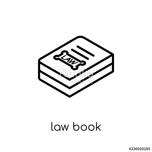 500x500 Law Book Icon Trendy Modern Flat Linear Vector Law Book Icon