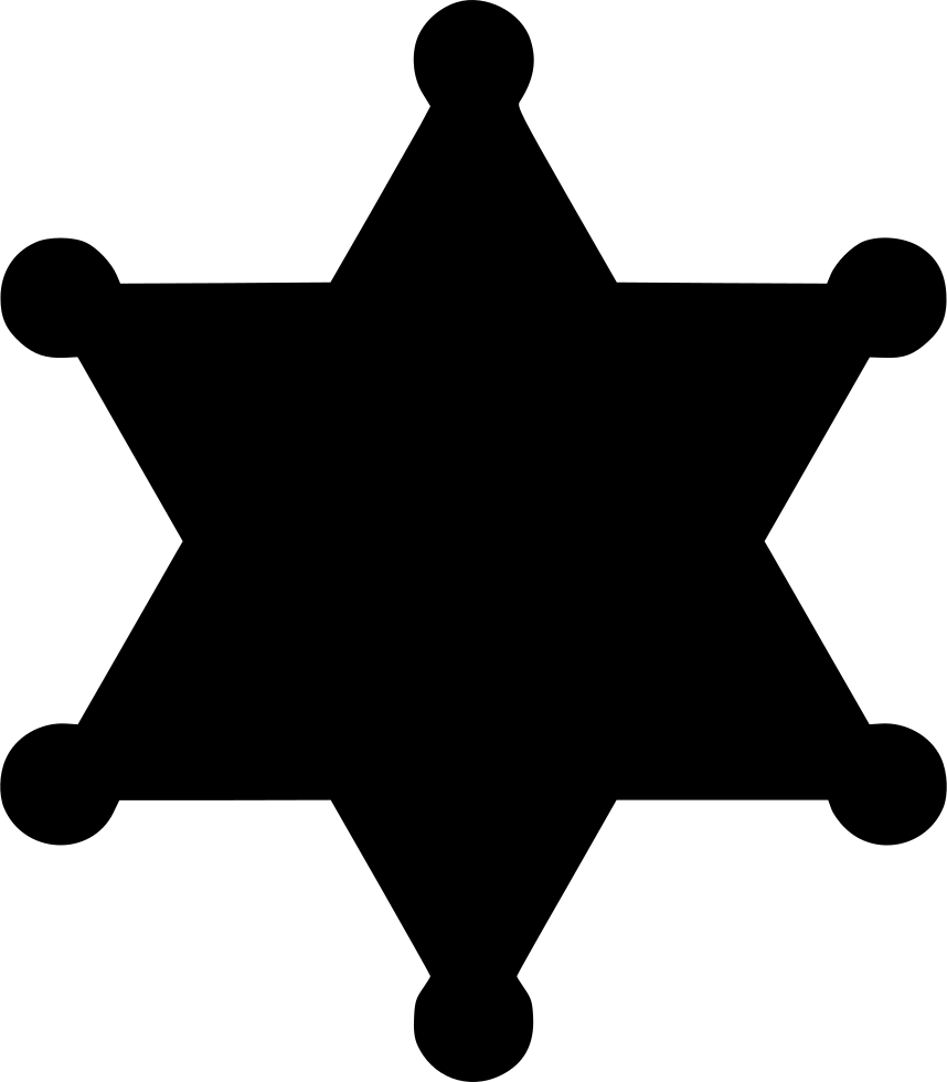 858x980 Sheriff Badge Star Law Enforcement Police Png Icon Free