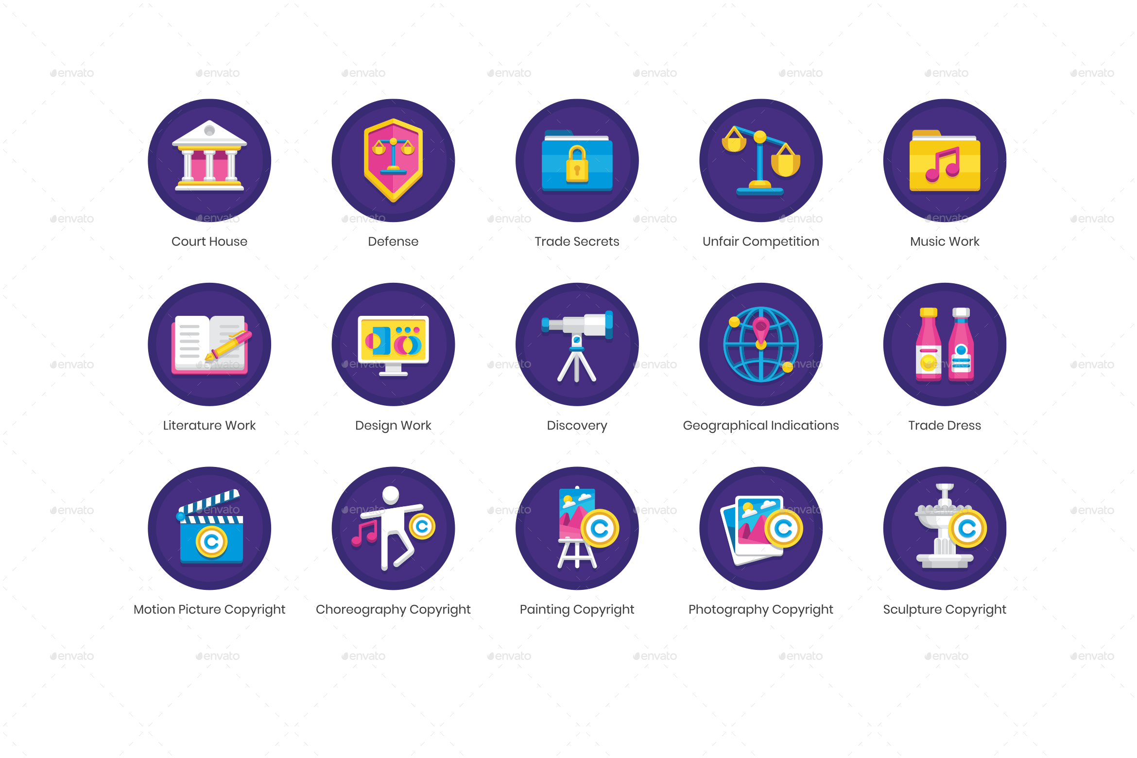 2340x1560 Intellectual Property Law Icons