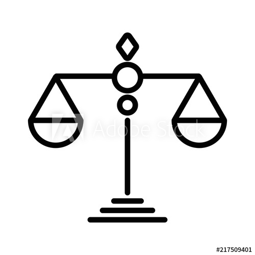 500x500 Justice Scale Logo Law Icon Attorney Symbol Vector