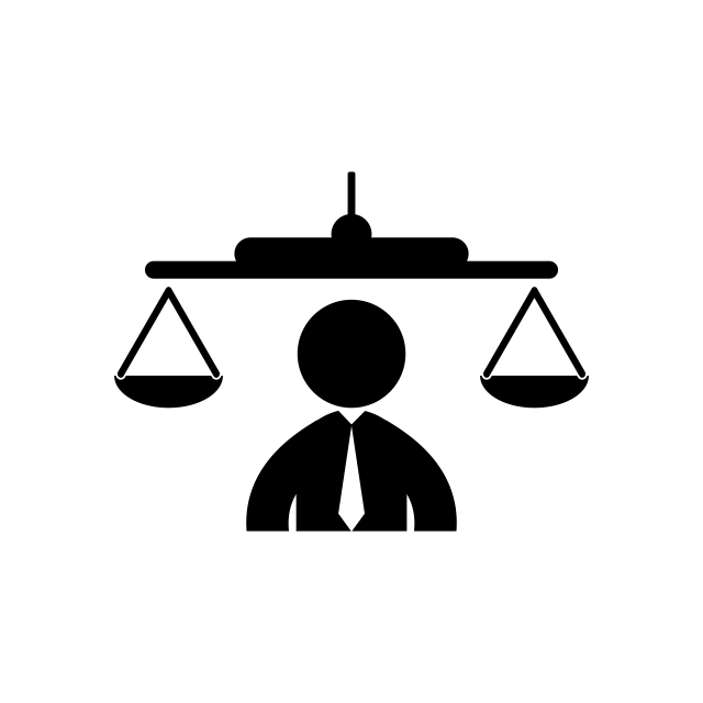 640x640 Judge Balance Law Icon Vector, Business Icon, Vector Icon, Judge