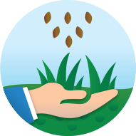 191x191 Lawn Care Aeration Seeding Icon Cowboy Lawn And Sprinkler