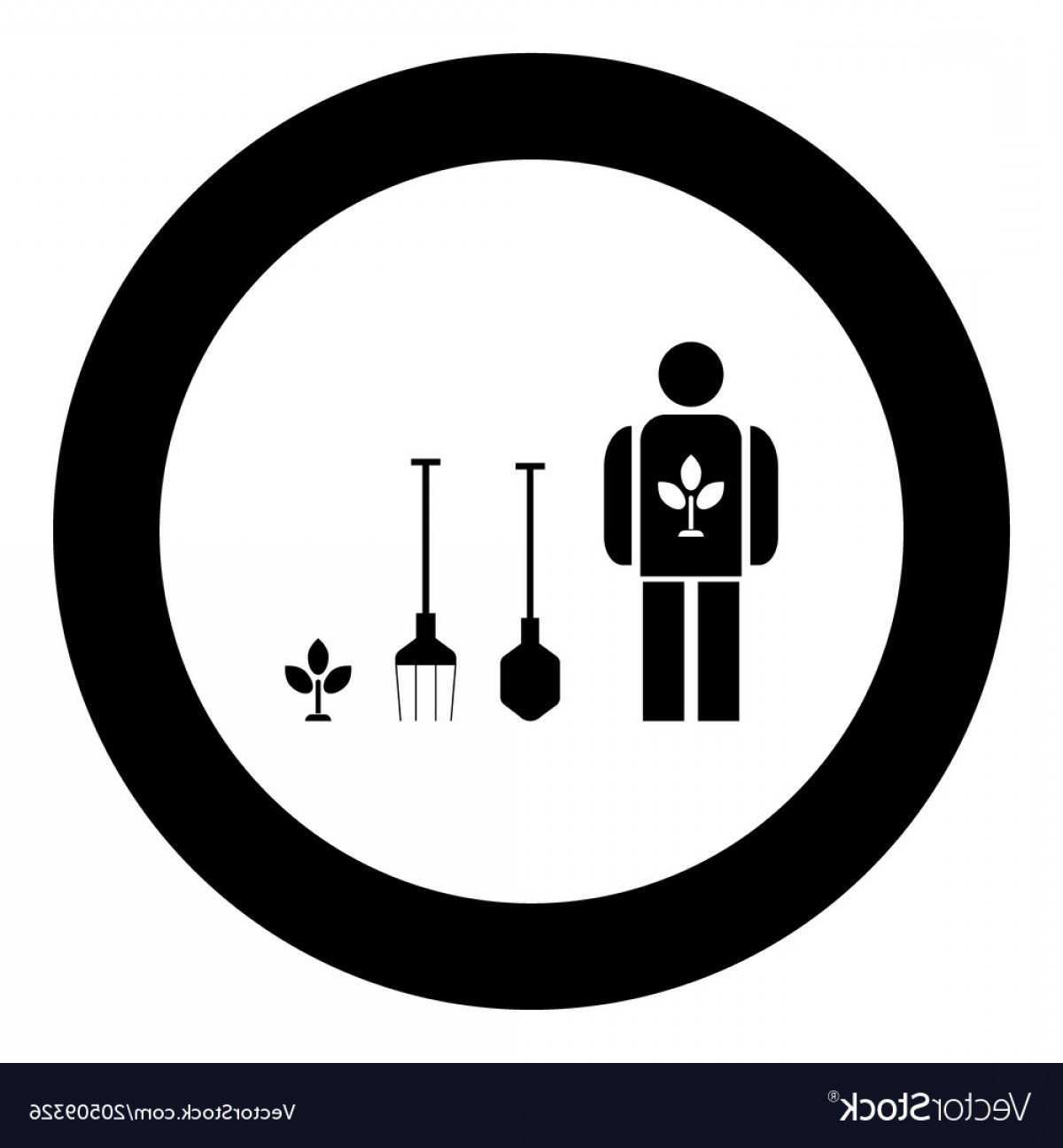 1200x1296 Lawn Maintenance Icon Black Color In Circle Vector Soidergi