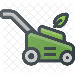 256x256 Lawn Mower Icon Of Colored Outline Style