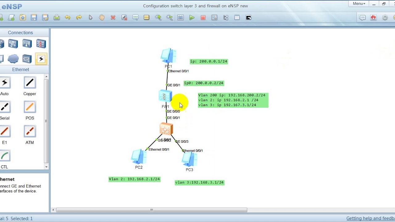 1280x720 Configuration Switch Layer And Firewall Huawei On Ensp