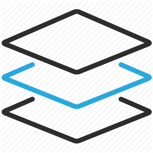 512x512 Buffer, Fields, Layer, Layers, Stack Icon