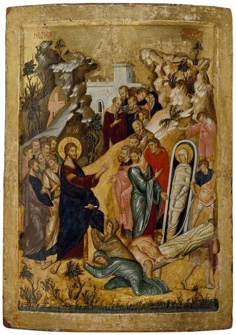 470x666 Icon Of The Raising Of Lazarus Byzantine School Unknown