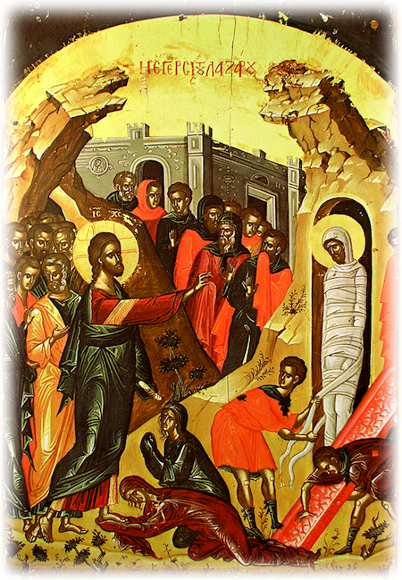 450x649 Greek Orthodox Icon Of Saint Raising Of Lazarus