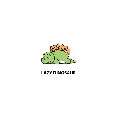 490x490 Lazy Dinosaur, Cute Stegosaurus Sleeping Icon