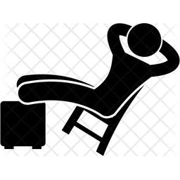 256x256 Lazy Man Icon Of Glyph Style