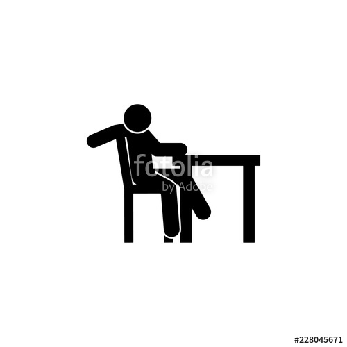 500x500 Man, Lazy Icon Element Of Man Is Sitting Icon For Mobile Concept