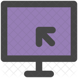 256x256 Lcd Icon Of Colored Outline Style