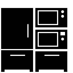 256x256 Kitchen Electronic Furniture Free Vector Icons Designed