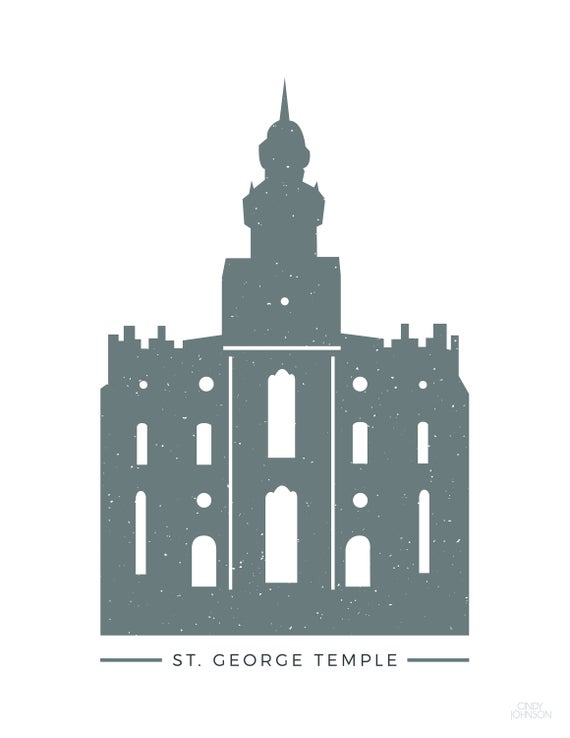 570x738 St George Utah Temple Lds Printable Icon Etsy