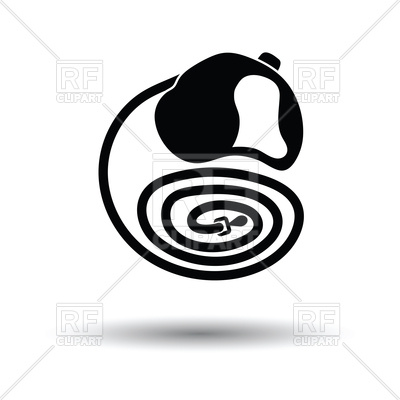 400x400 Dog Lead Icon On Black Background Vector Image Of Icons