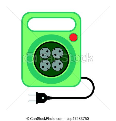 450x470 Extension Cord Lead Icon Flat Vector Illustration Clipart