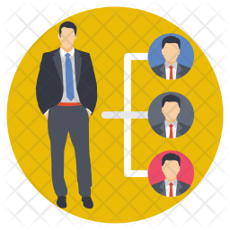 256x256 Team Lead Icon Of Flat Style