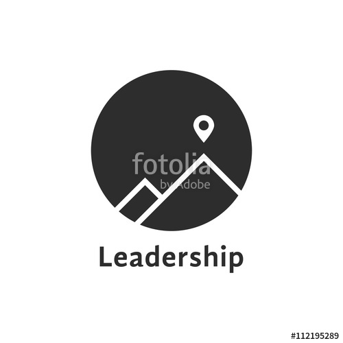 500x500 Simple Black Leadership Icon With Pin Stock Image And Royalty