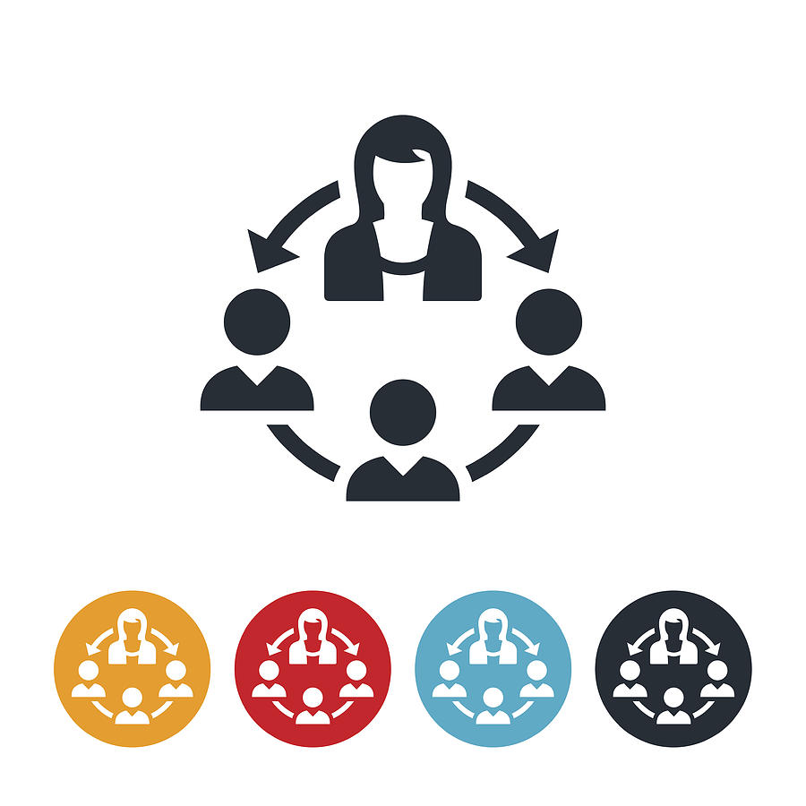 900x900 Businesswoman Leadership Icon