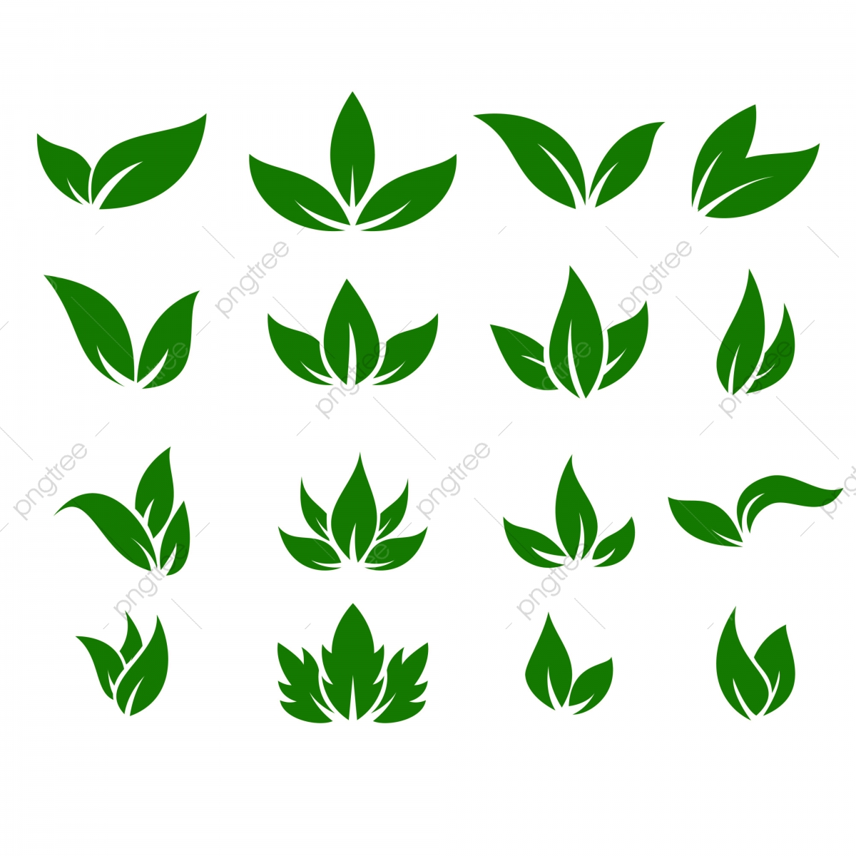 1200x1200 Leaf Icons Vector Design Leaves Green Concept Illustration