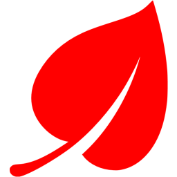 256x256 Red Leaf Icon