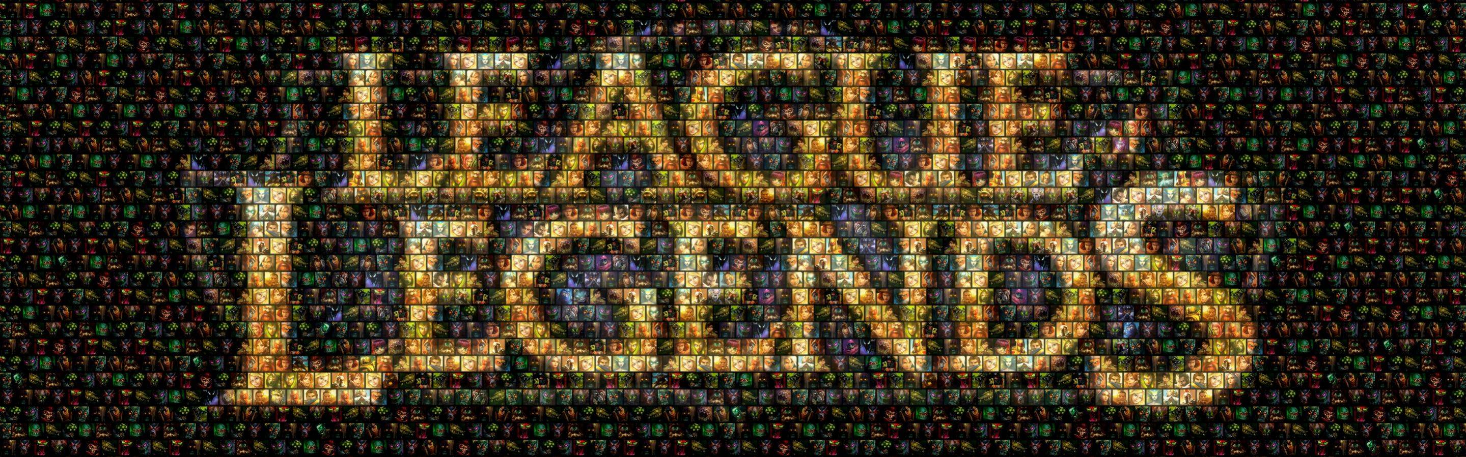Lol Champion Icon Mosaic Leagueoflegends 2879x899 Lol Champion Icon Mosaic Leagueoflegends