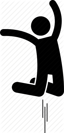 246x512 Hop, Jump, Jumping, Leap, Man, Person Icon