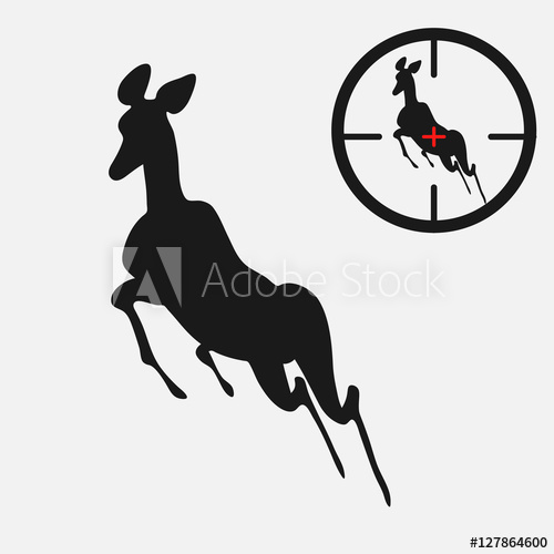 500x500 Logo Elements, Hunter Sight, Deer Leap, Icon