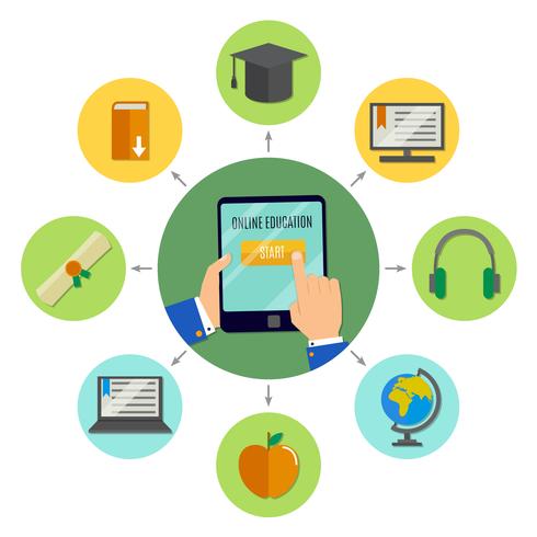 490x490 Learning Colored Icon Set