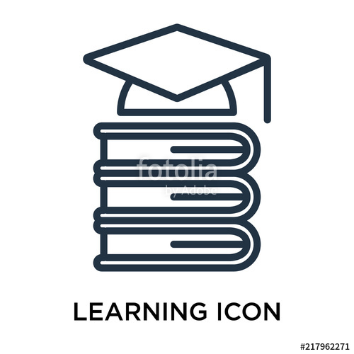 500x500 Learning Icons Isolated On White Background Modern And Editable