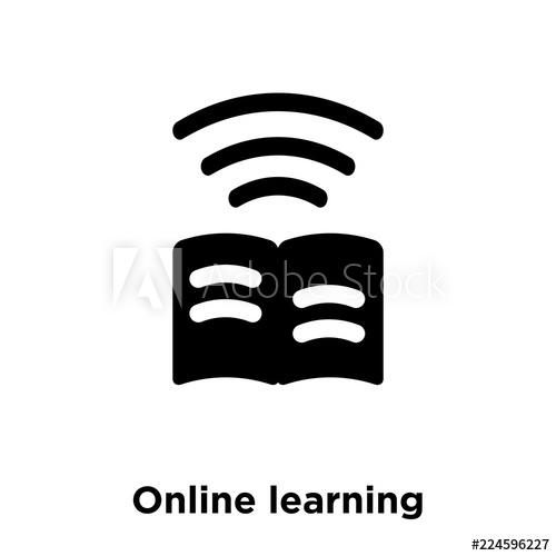 500x500 Online Learning Icon Vector Isolated On White Background, Logo