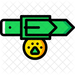 256x256 Leash Icon Of Colored Outline Style