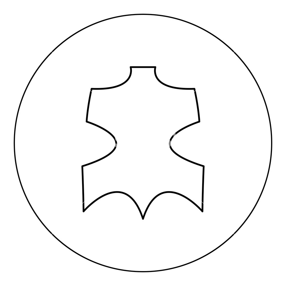 1000x1000 Leather Icon Black Color In Circle Vector Illustration Isolated