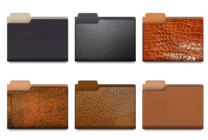 409x276 Leather Folder Icons Pack Free Download, Free Leather Folder
