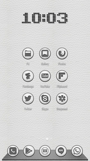 360x640 White Leather Icon Pack
