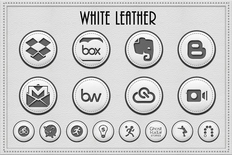 465x310 Download White Leather Icon Pack Theme For Android White Leather