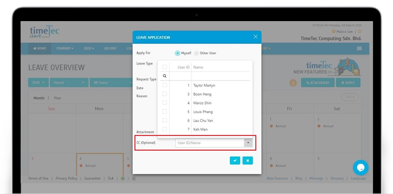 800x395 Timetec Leave March Timetec Leave New Features