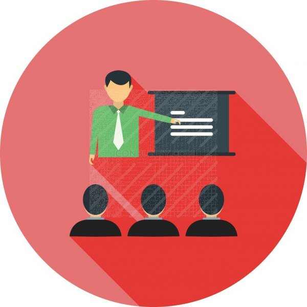 600x600 Lecture Flat Shadowed Icon