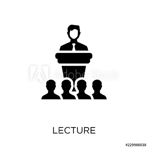 500x500 Lecture Icon Lecture Symbol Design From Online Learning