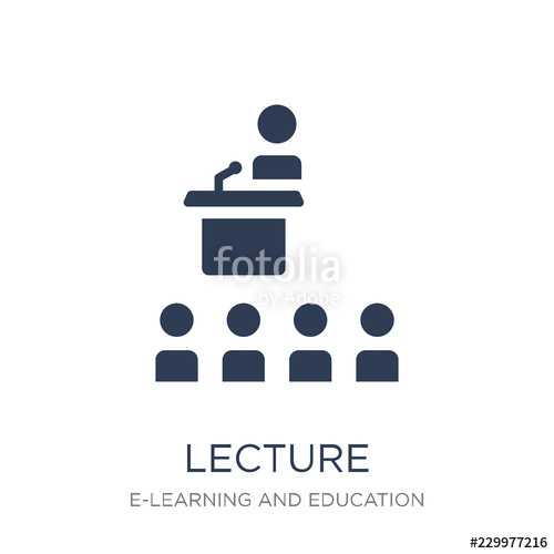 500x500 Lecture Icon Trendy Flat Vector Lecture Icon On White Background