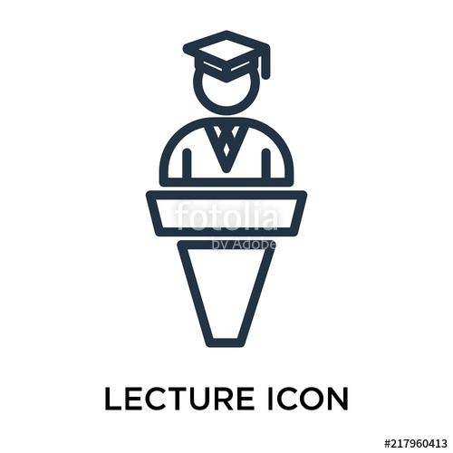 500x500 Lecture Icons Isolated On White Background Modern And Editable