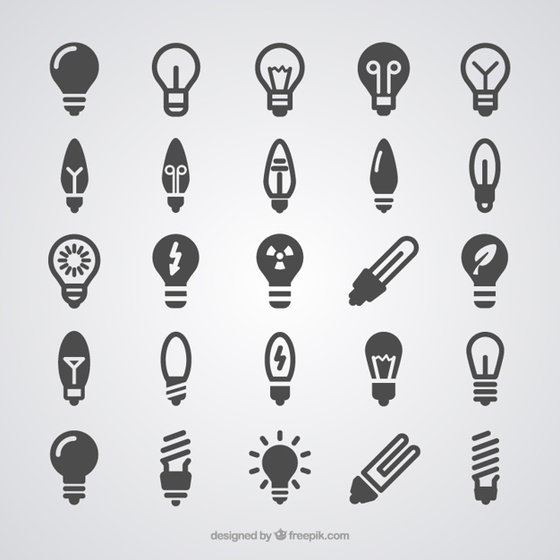 626x626 Light Bulb Icons Vector Free Download