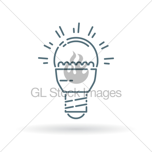 500x500 Low Energy Consumption Led Light Bulb Icon Gl Stock Images