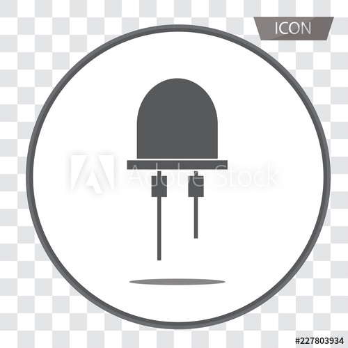 500x500 Led Icon Vector, Light Emitting Diode Icon Vector Isolated