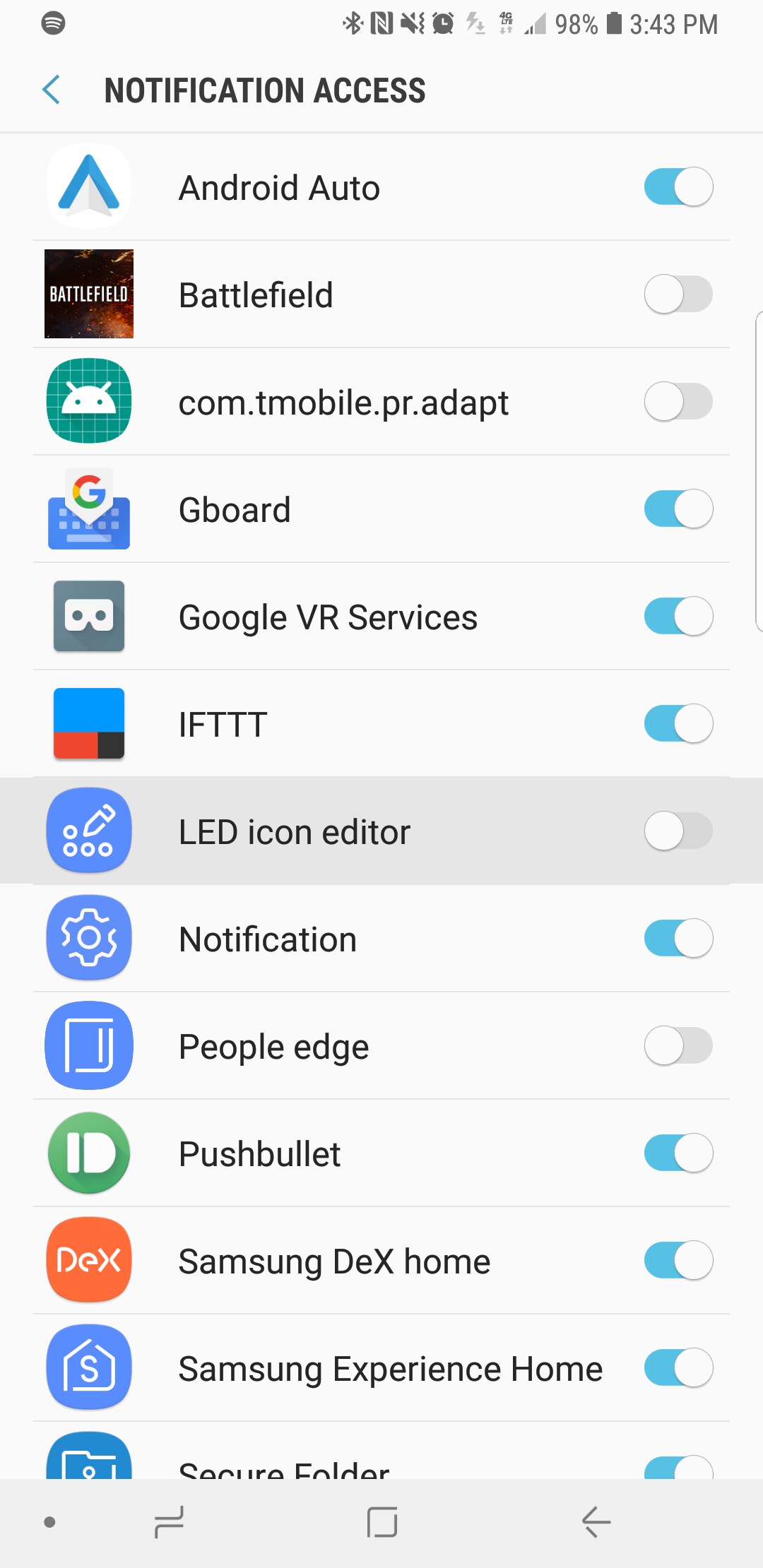 1080x2220 There's An Option In Notification Access Labeled Led Icon