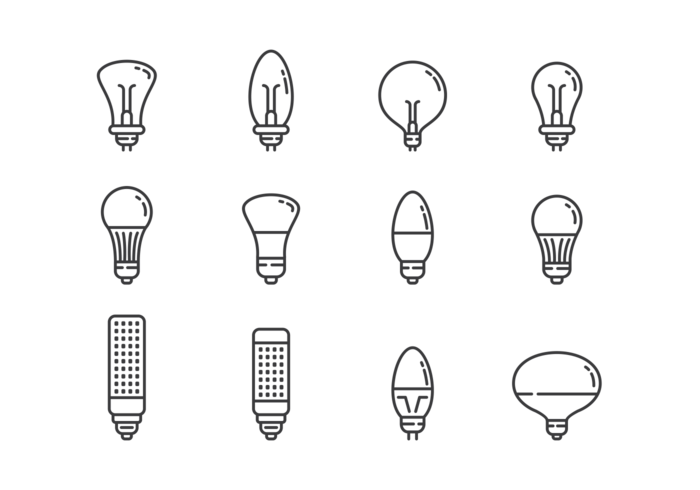 700x490 Led Lights Icons Vector