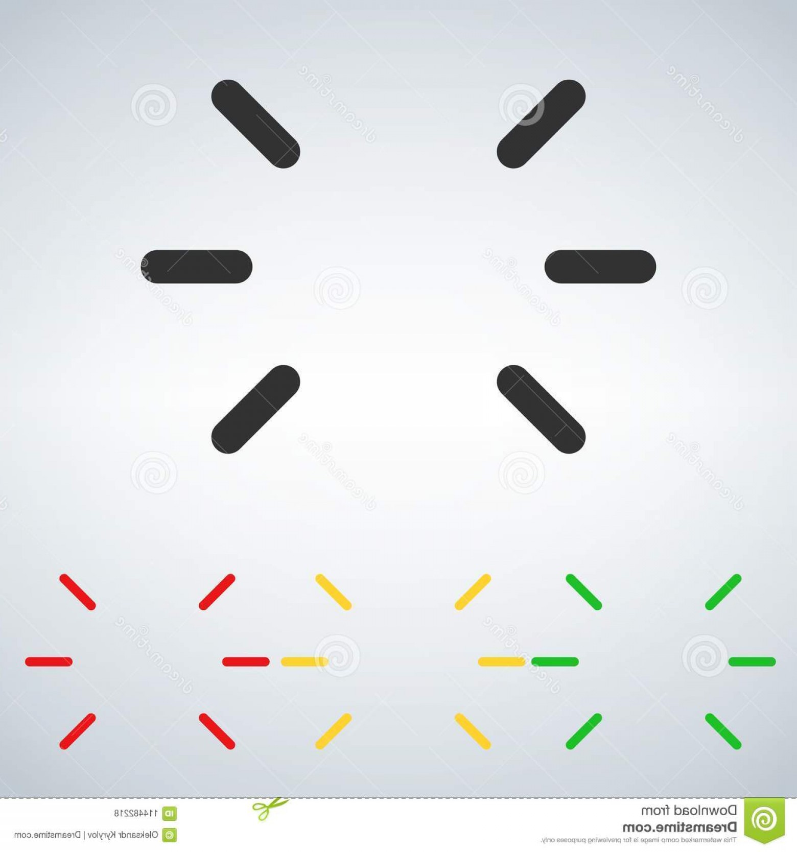 1560x1668 Led Flashing Status Light Icon Green Yellow Red Vector