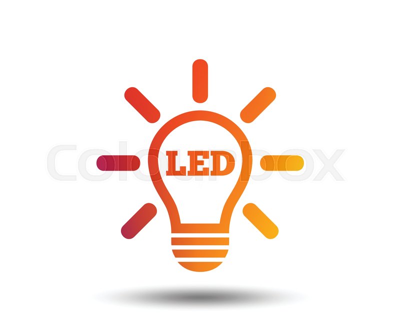 800x647 Led Light Lamp Icon Energy Symbol Stock Vector Colourbox